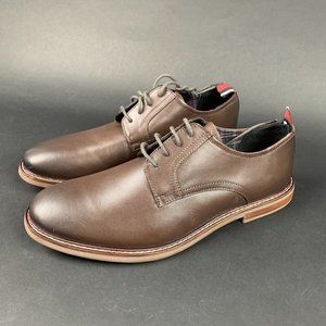 Ben Sherman Brent Leather Derby Dress Shoe Brown